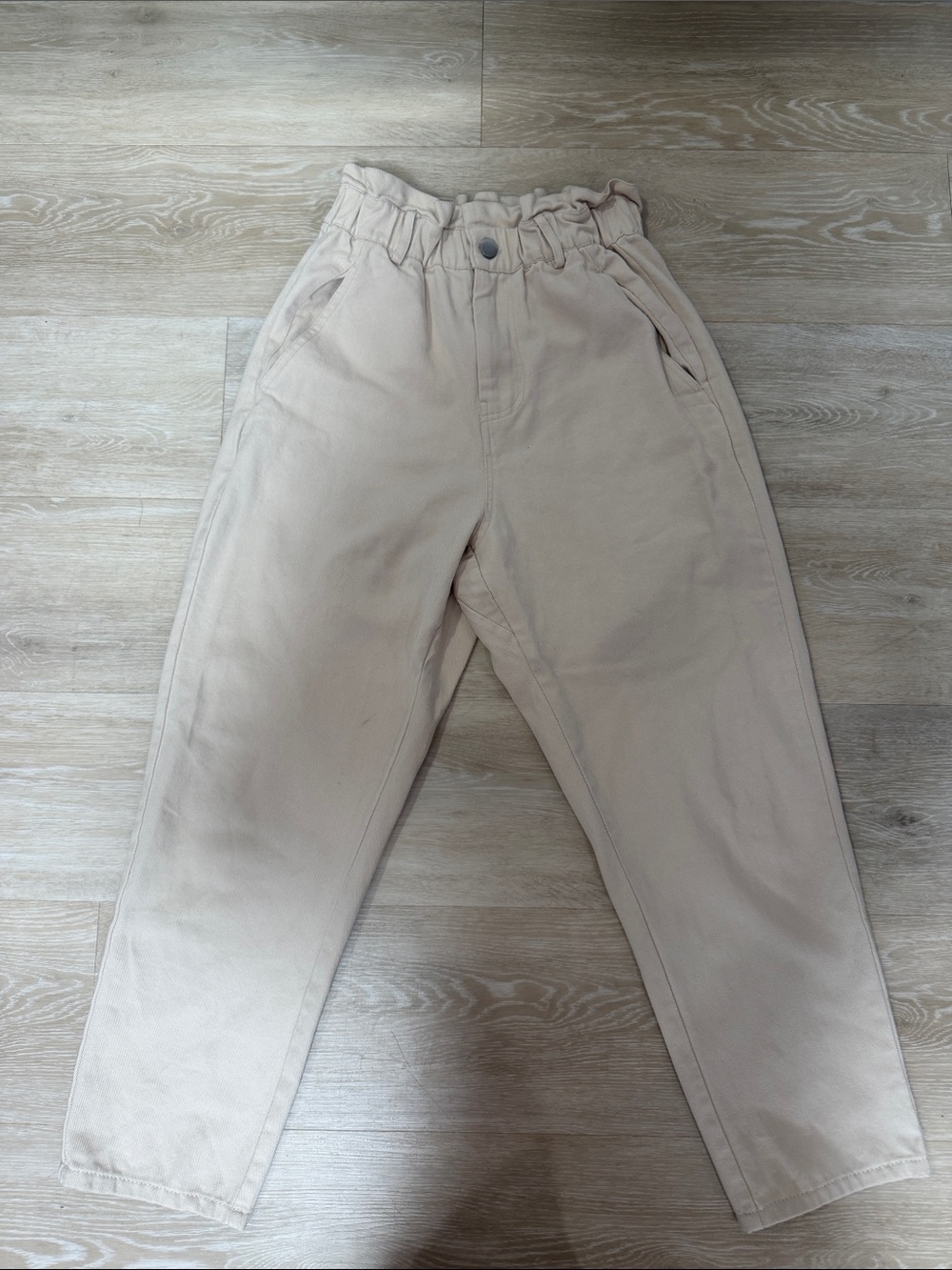 Bluivy Cream Paperbag Jeans
